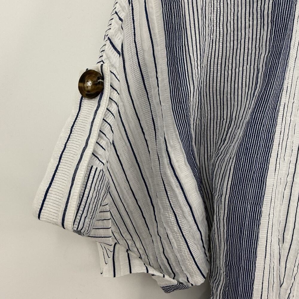 Sienna Sky Wrap Summer Dress M Women's Striped Coastal Resort Wear Casual Beachy - Picture 5 of 8